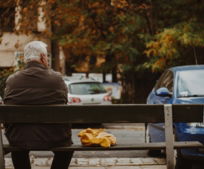 man sitting on bench